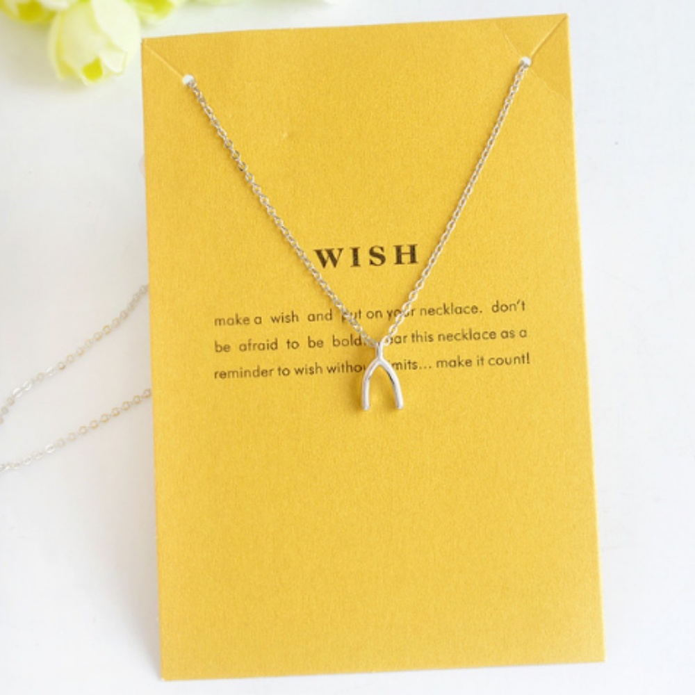 Wish Bone Charm Necklace